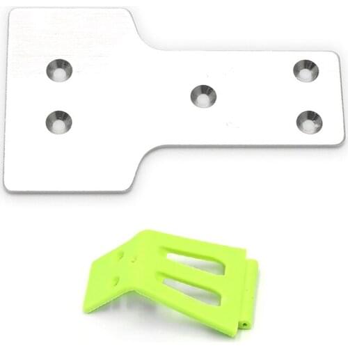 12428-0364 Front Bottom Protection Aluminum Sheet And Front Bumper For Wltoys 12428 12427 RC Car Spare Parts