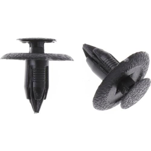 50 Pcs Black Car Door Fender Trunk Fastener Panel Clips Rivet 6mm Hole For Mazda