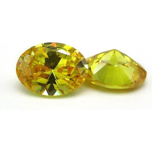 9x11mm Free Shipping 50pcs Cubic Zirconia Wholesale Oval CZ Stones Pick Colors Yellow Pink Amethyst