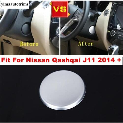Car Electrical Door Button Switch Circle Sequins Decoration Cover Trim Fit For Nissan Qashqai J11 2014 - 2020 ABS Matte Style