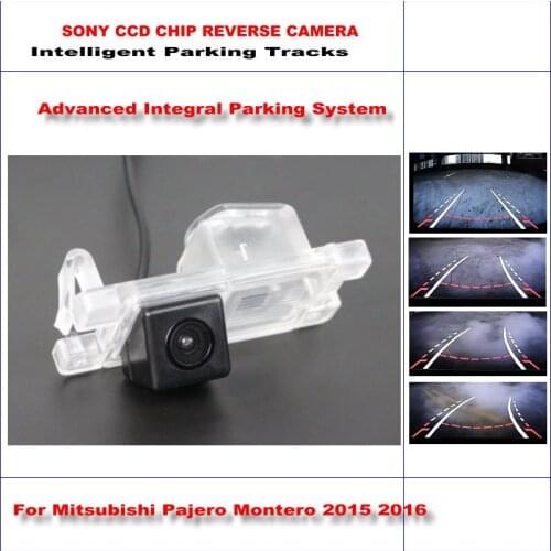 Car Rear View Camera For Mitsubishi Pajero Montero 2015 2016 Intelligent Parking Tracks Reverse NTSC RCA AUX CAM