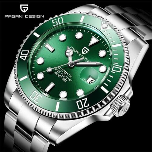 PAGANI Design Men Stainless Steel Automatic Watch Top Brand Luxury Men Waterproof Business Mechanical Watches Relogio Masculino