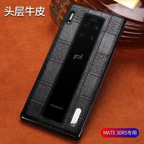 For Huawei Mate 30 Rs Genuine Flip Leather Case For Huawei Mate 30rs Phone Protection Hybrid True Leather Cover Cases Cover