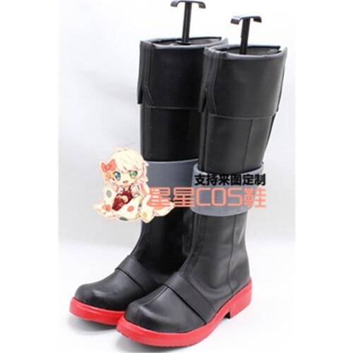 Kantai Collection Black Long Cosplay Shoes Boots X002