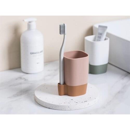 Travel Portable Washing Cup Bathroom Sets Non Slip Water Drainable Toothbrush Holder Rinsing Tooth Mug Brush Storage Organizer