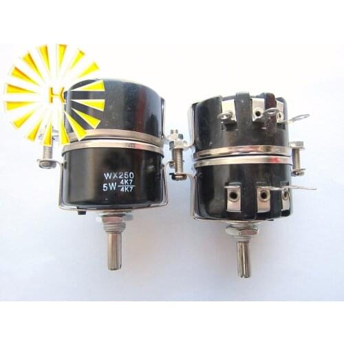 WX250 100R 220R 330R 470R 680R 1K 1.5K 2.2K 3.3K 4.7K 5.6K 6.8K 10K 15K 22K 33K 47K 5W Duplex Wirewound Potentiometer Pot x10PCS