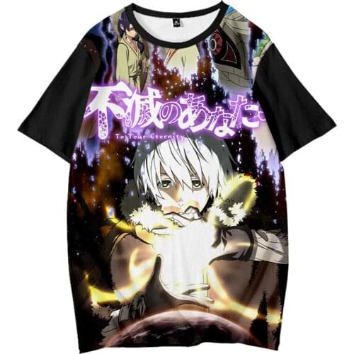 New To Your Eternity Fushi Gugu Cosplay T-shirt Anime t shirt Summer Short-sleeve Tees tops
