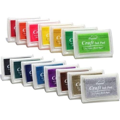 Craft Ink Pad Stamps Partner Diy Color,16 Color Craft Ink Pad For Stamps, Paper, Wood Fabric