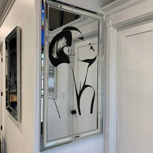 Beauty Hair Salon Beautiful Pretty Girl Woman Window Wall Sticker Barber Hairdress Cut Hair Salon Wall Decal Decor