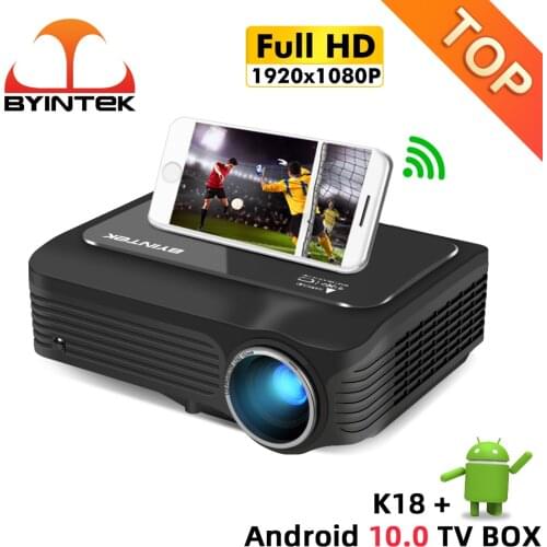 BYINTEK K18 Mini Cheapest 1920*1080 Full HD 1080P Mini Portable Game Video Digital LCD LED 3D Projector Beamer for 4K Cinema