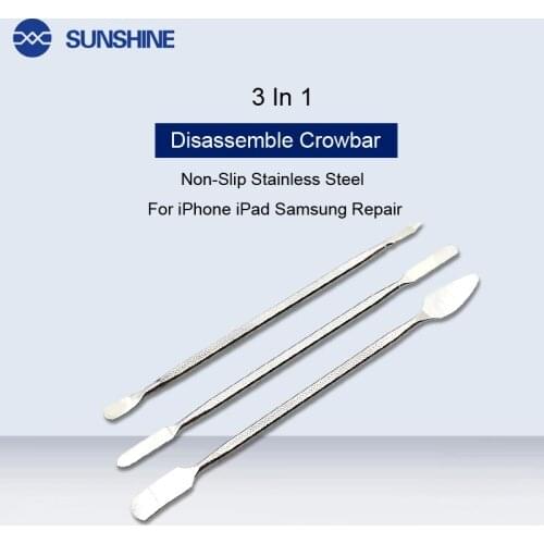 3pcs/lot Stainless Steel Phone Repair Opening Tools Set Crowbar Removal Tools Phone Dashboard Dismantle Kits Pry Crowbars