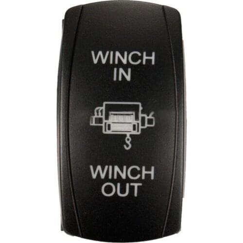 New 12V 24V 7-Pin Dual LED Light Winch In Out ON-OFF-ON Laser Boat UTV Rocker Switch