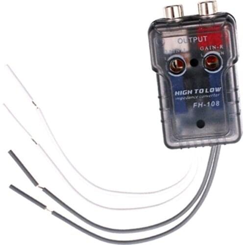 2021 New High Level Speaker Signal to Low Level RCA Adapter High to Low Converter