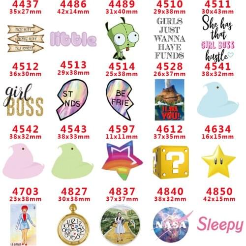 2018 new arrival Free shipping 30 pcs/package printed resin planar flat-back resins for Hair Bow Decoration PR4437