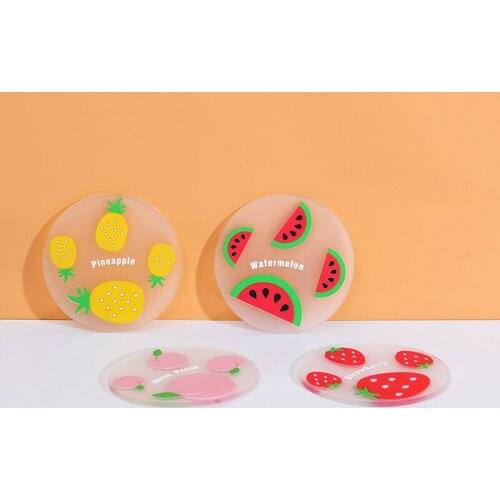 New Thickened Silicon Cup Mat Heat Insulation Table Mat Anti-skid Strawberry Fruit Bowl Pot Bowl Coaster Dining Table Placemat