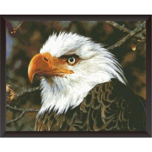Eagle Animal Patterns Cross Stitch Kits Printed Fabric Embroidery Needlework Sets 11CT 14CT DIY Crafts Home Decor Wall Paintings