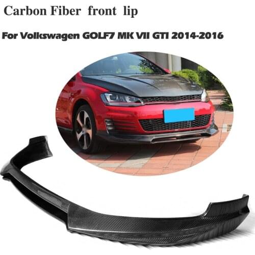 Carbon Fiber Front Lip Splitter Spoiler for VW Golf VII MK7 GTI Bumper 2014-2016 Front Bumper Lip