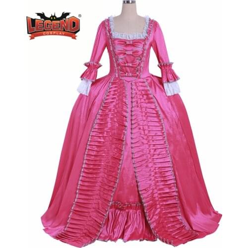 Marie Antoinette Gown Dress Rococo fashion costume regencydress 18th Century Ruffle pink Gown sack-back gown robe a la francaise