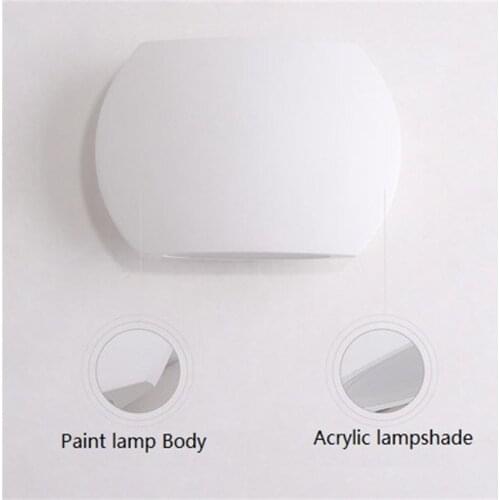 Nordic Simple Modern LED Wall Light Fixtures Bedroom Bedside Wall Lamp Creative Iron White Wall Sconce Home Lighting Lamparas