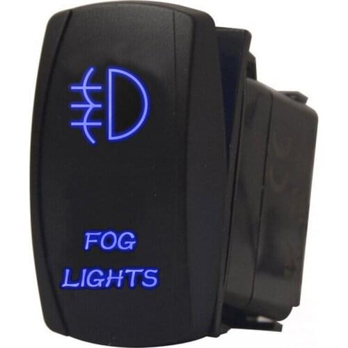FOG LIGHTS Car DC 12V-24V Blue LED Light Laser Rocker Switch 5 Pins ON-OFF Switch for Car Boat universal usage Switches