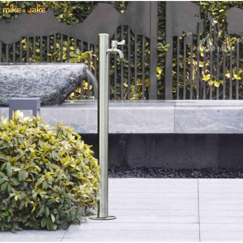 Garden faucet single cold outdoor stand tap outground stand floor faucet 304 stainless steel outdoor faucet column tap