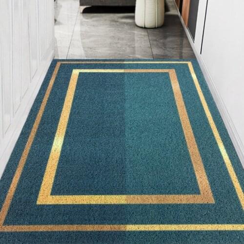 Modern simplicity High-end DIY wire ring floor mat Light luxury Doormat hall Step on the foot pad Easy to clean Durable cushion