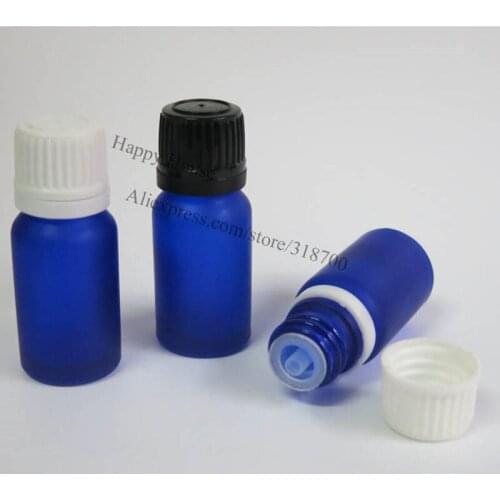 360 x 10ml Frost Blue Glass Bottle With Tamper Evident Cap,10cc Glass essential Oil Bottle,Glass Container