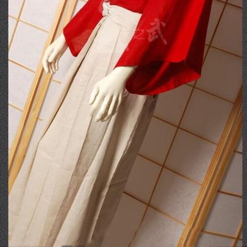 UNISEX high quality Linen Beige Hakama Kendo Uniforms Martial arts trousers Hapkido Pantskirt