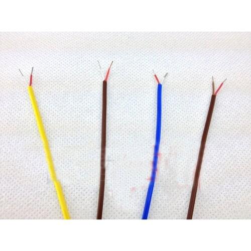 High precision 10M/20M Brown T type Thermocouple Compensation wire 2*0.3mm 2*0.5mm PTFE temperature measurement wire