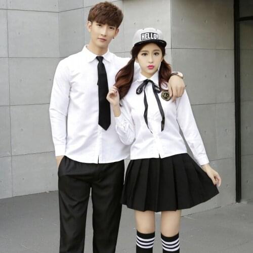 Japanese School Uniform Boys and Girls High School Students Wear Teenager School Uniform Short Sleeved Couples JK Uniform D-0207