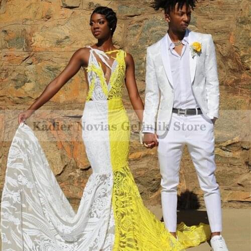 Womens Mermaid Prom Dresses 2021 Abendkleider Backless Formal Evening Party Gowns Beauty Pageant Dresses