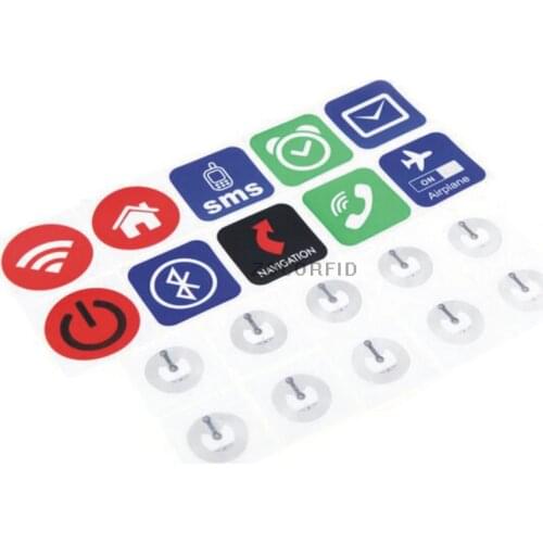10pcs/Lot Ntag213 NFC TAG Sticker 13.56MHz ISO14443A NTAG 213 NFC tag Universal Lable for all NFC enabled phones