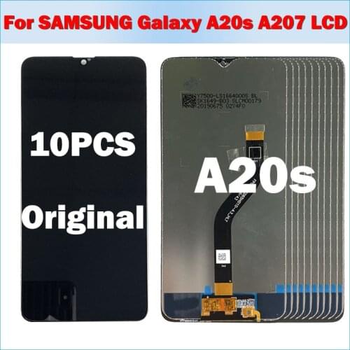 10PCS Original A20S LCD For SAMSUNG Galaxy A20s A207 A2070 LCD Display Screen Digitizer Assembly Repacement Parts For A20S