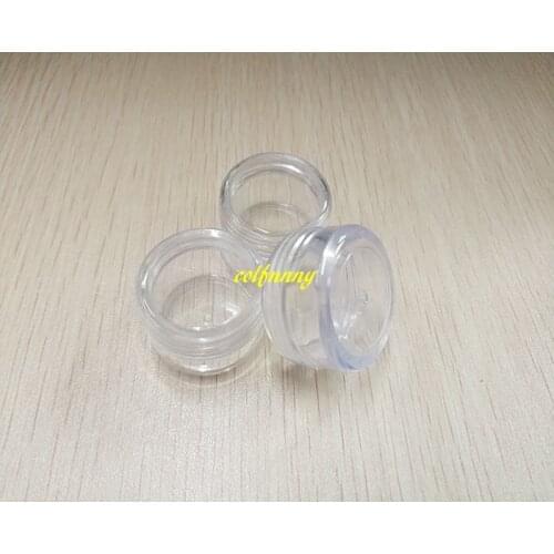 1000pcs/lot 5g Refillable Face Cream Jar Cosmetic Container Plastic Container Empty Sample Makeup bottles
