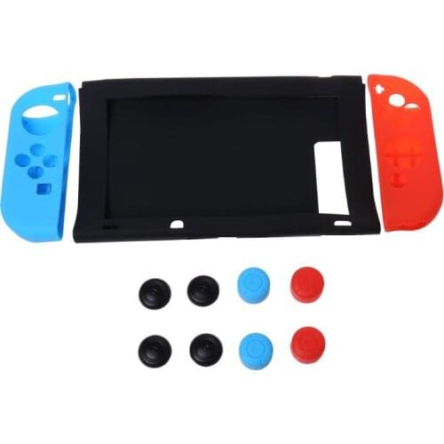 11 in 1 Protective Sink Cover Case Cap Set Soft Silicone Shockproof Anti-Wear Replacement for nintendo switch Console NS