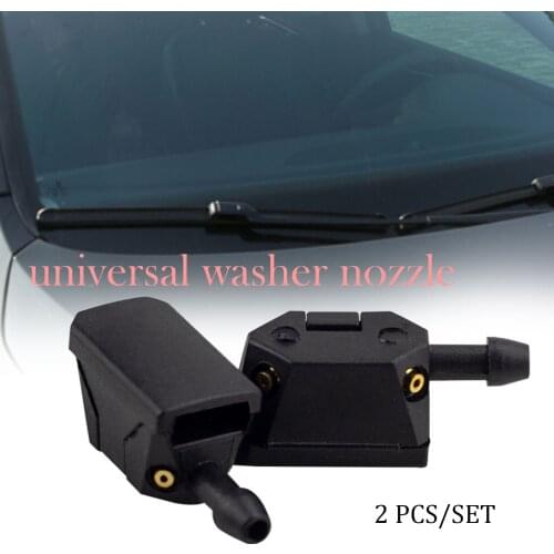 2Pcs Universal Car Windscreen Washer Wiper Blade Water Spray Jets Nozzles Mounted onto 8mm 9mm Arm Adjusted 4 Way Upgrade