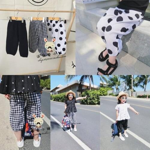 2020 Girls Boys Summer 3/4 Length Casual Pant Kids Baby Children Trousers 1314