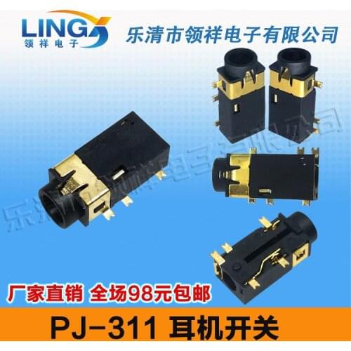 3.5 headphone jack -311 SMD 6P / Audio stereo headphone jack headphone jack switch