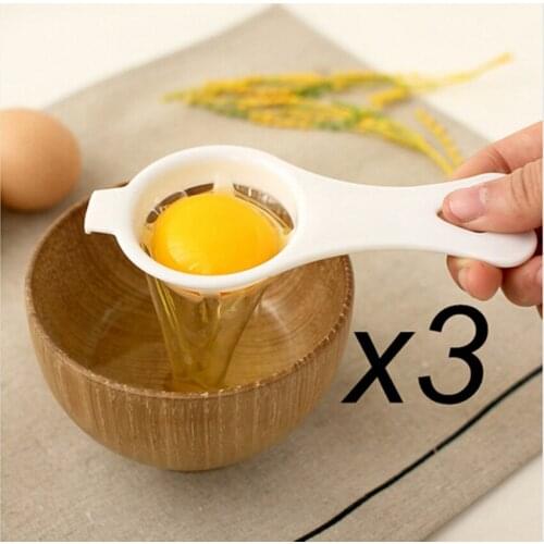 3pcs/set Plastic Egg Yolk White Separator Eco Friendly PP Food Grade Material Egg Divider Home Kitchen Egg Tools