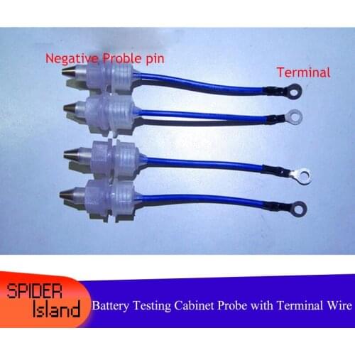 5pcs Battery Tester Cable with Terminal Negative Probe Thimble Battery Divider Fixture Test Detection Cabinet Probe Wire Fixture