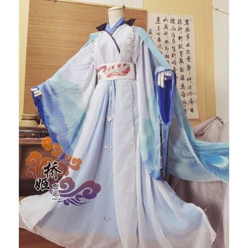 Anime Villain Self-rescue System Shen Qingqiu Cosplay Costume Tian Guan Ci Fu Shi Wudu Costumes Hanfu for Halloween Party Event