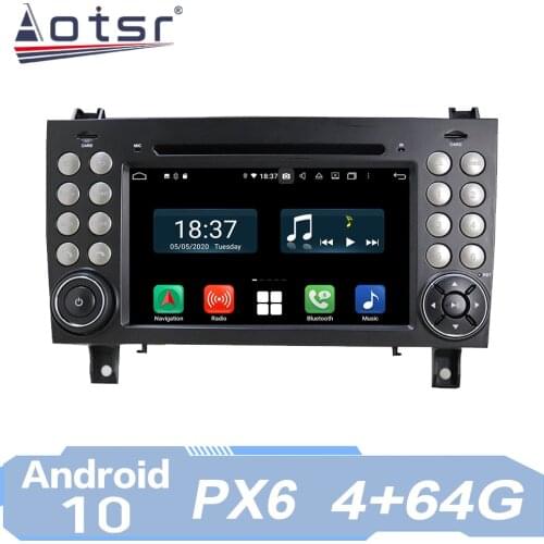 AOTSR Car Radio Auto Android 10 For Mercedes Benz SLK Class R171 SLK230 W171 GPS Navigation IPS Multimedia Player AutoRadio