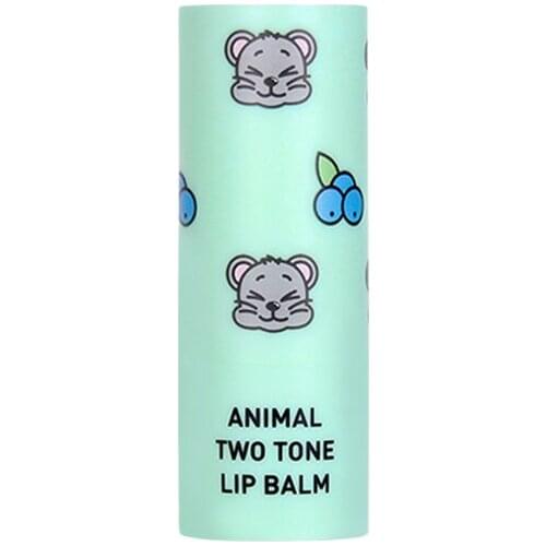 Lip Balm - Animal Two Tone Lip Balm Blueberry Mouse Skin79 Violet Moisturize Lip Protection Beauty Makeup Lipcare Korea Cosmetic