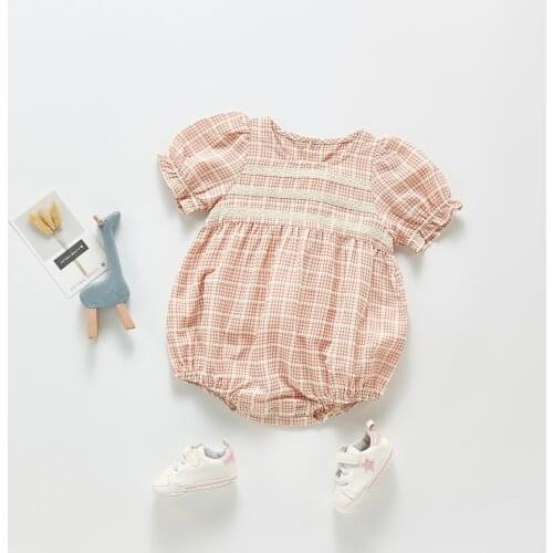 Baby Girls Romper Summer Newborn Baby Romper Jumpsuits Girl Outfit Cotton Short Sleeve Infant Baby Sunsuit Overalls Girl Clothes