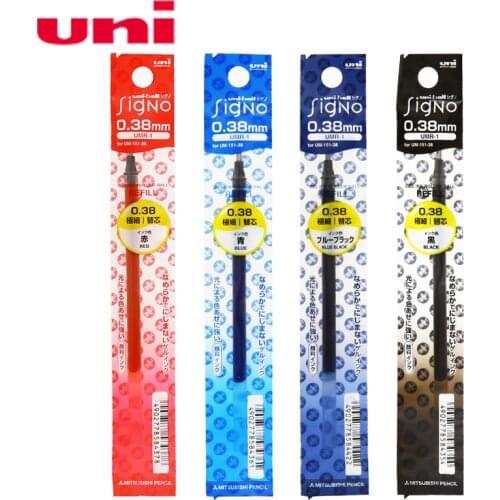 12pcs/lot UNI Gel Pen Refill UMR-1 Student Learning Office Stationery For UM-151 0.5mm/0.38mm