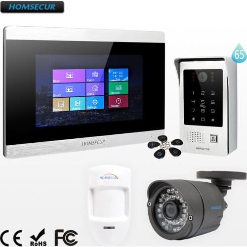 HOMSECUR 7" Wired Video Door Entry Security Intercom+RFID Access for House/Flat BC091+BM715-S