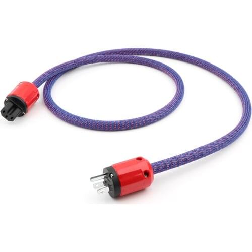 Hifi pure copper US version AC power cable hi-end power cord with rhodium plated US power connector plug