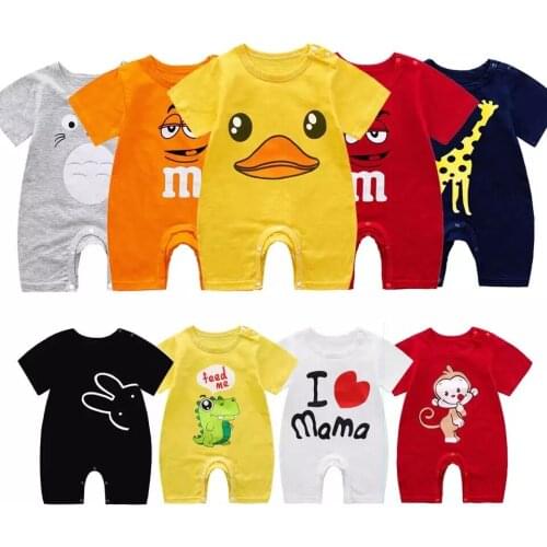 Infant clothing summer duck love mama rompers clothes for newborn baby girl costume rompers jumpsuit overalls