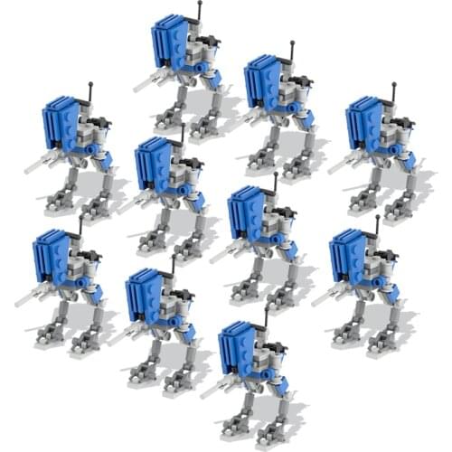 LEQUMOC Space Wars MOC Robot Figures Military Battle Droid Sets Weapons Walker Model Building Blocks Creator Expert Bricks Toys