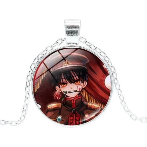 Beautiful Anime Toilet Bound Hanako Kun Figure Nene Yashiro Necklace Cute Cartoon Glass Dome Chains Necklace Women Jewelry
